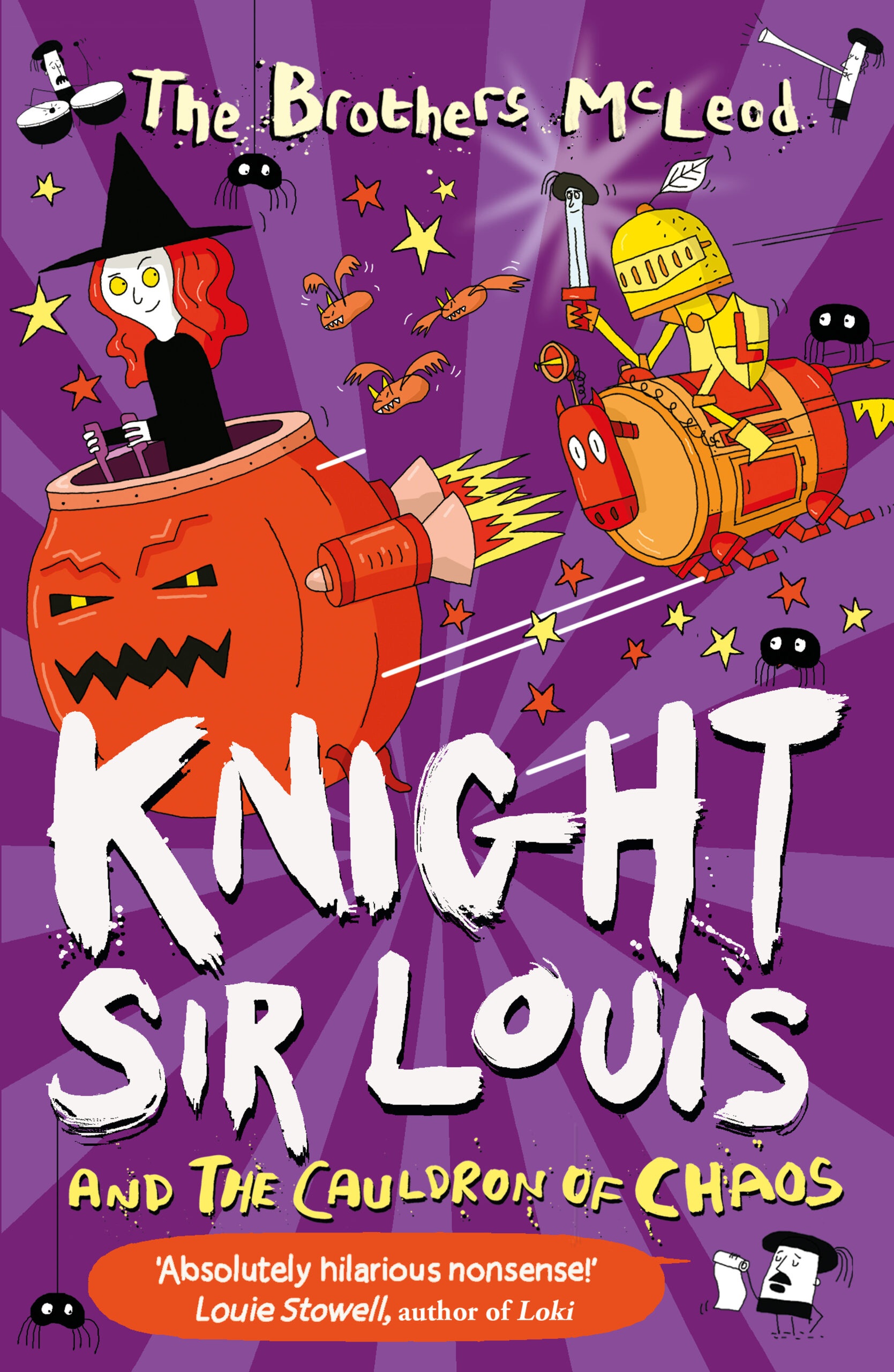 Front cover of Knight Sir Louis and the Cauldron of Chaos by Myles McLeod, illustrated by Greg McLeod
