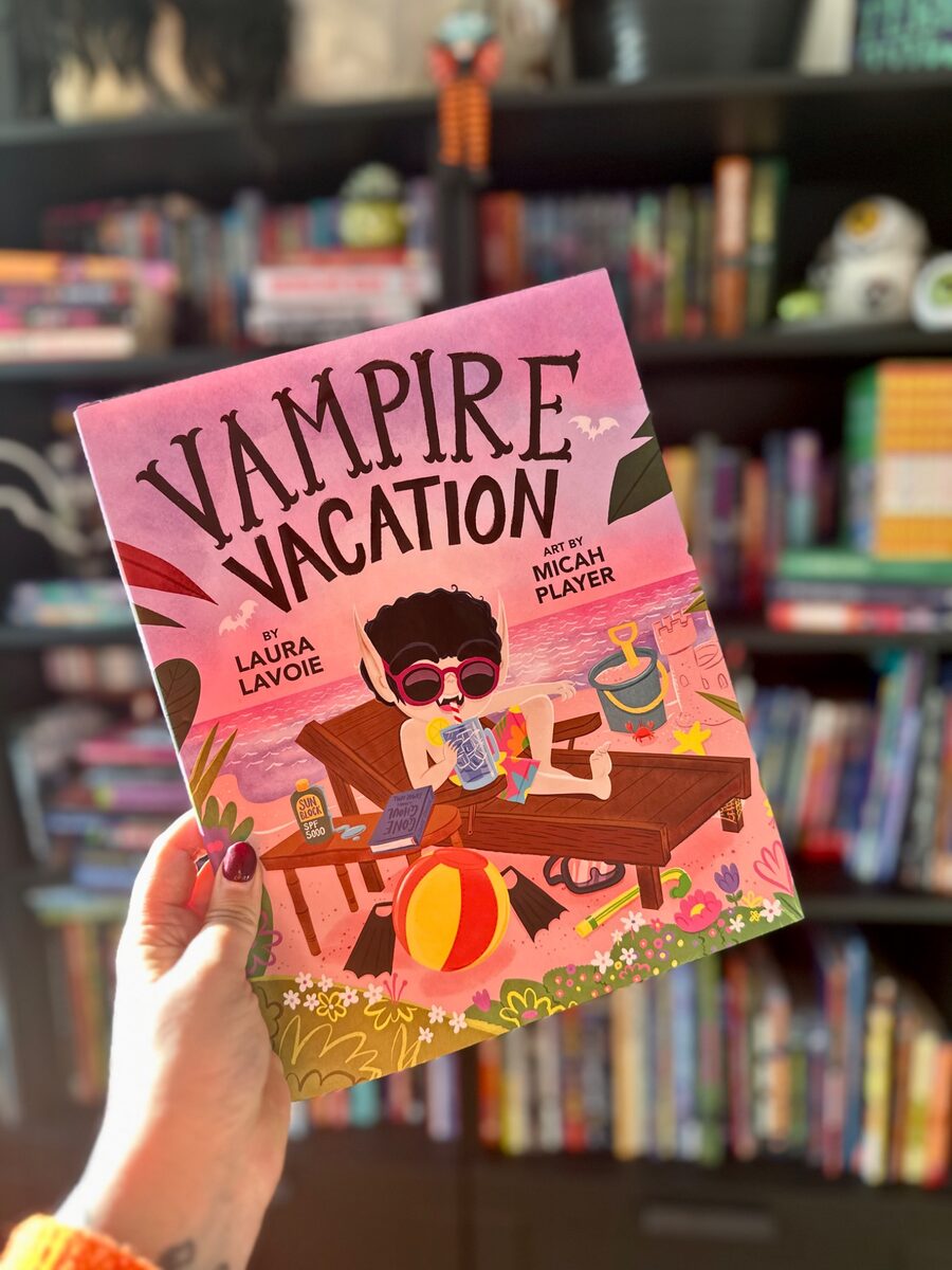 October Jones holding Vampire Vacation